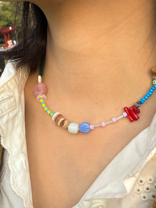 Candy Pop Beaded Necklace – Handmade & Full of Colorful Mischief