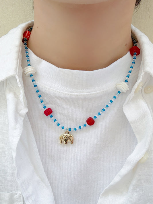 Elephant Parade Beaded Necklace – Handmade Bold & Chic by Caracola