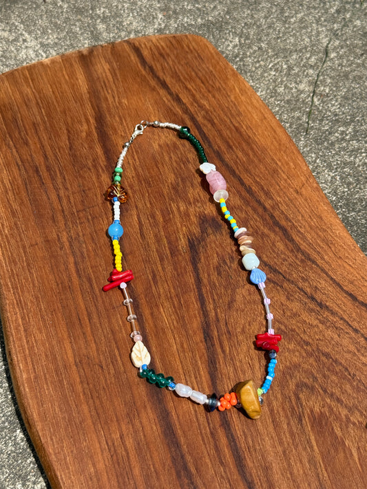 Lucky Charm Beaded Necklace – Handcrafted Color, Everyday Blessings