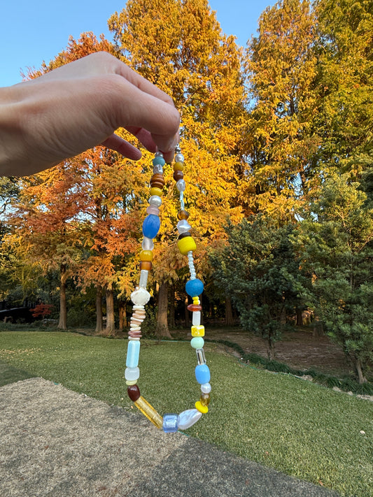 A Playground Whimsy Beaded Necklace – Handmade Colorful Retro Charm
