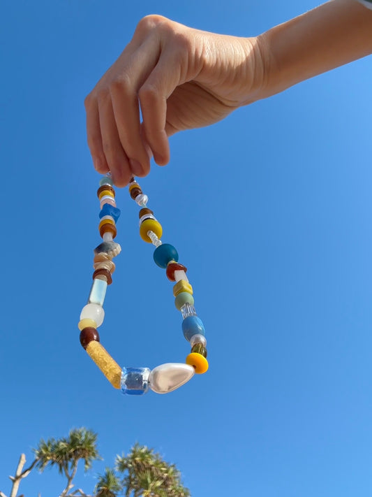 A Playground Whimsy Beaded Necklace – Handmade Colorful Retro Charm