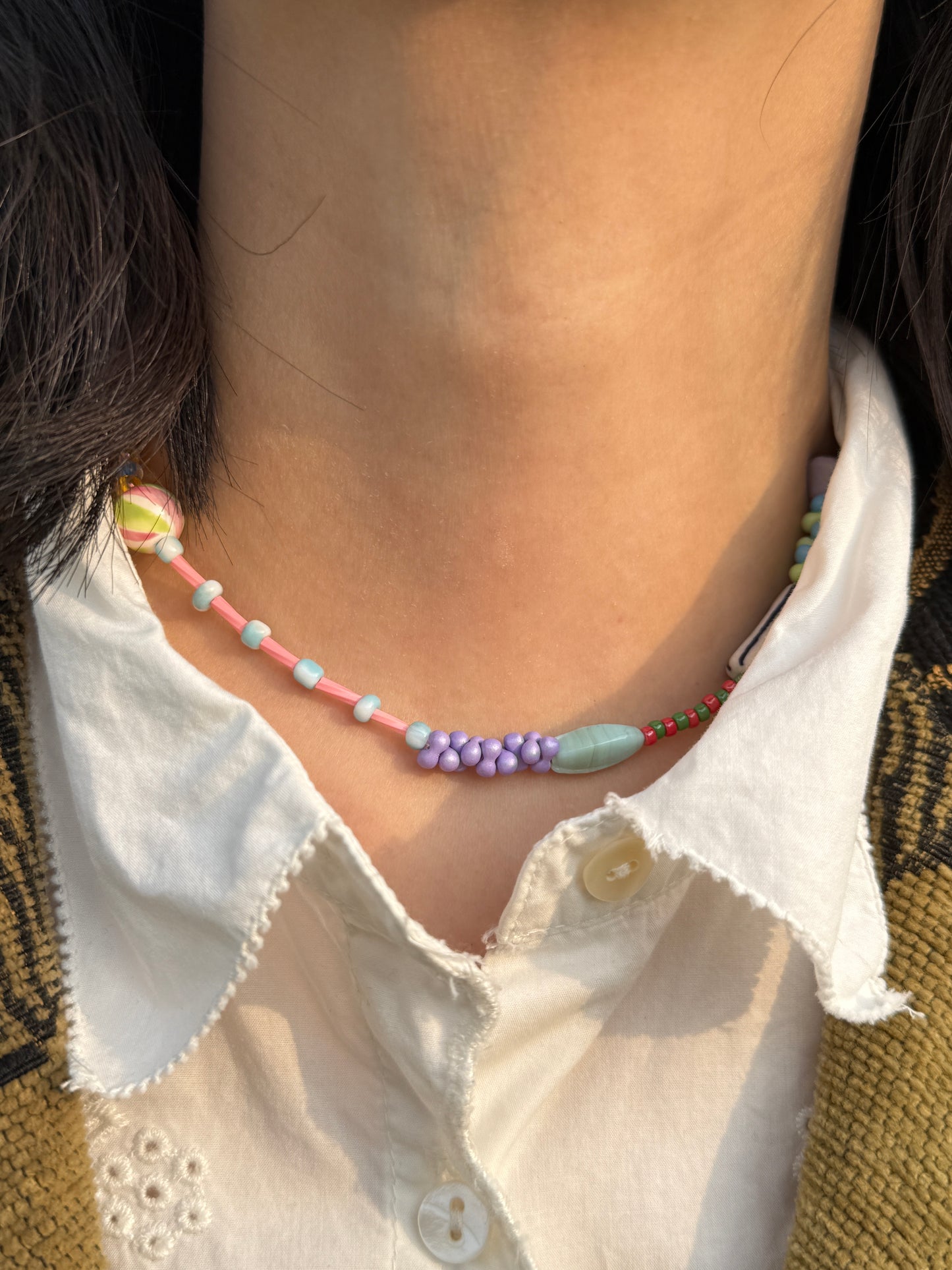 Bright Spring Beads Necklace – Colorful, Playful & Handmade