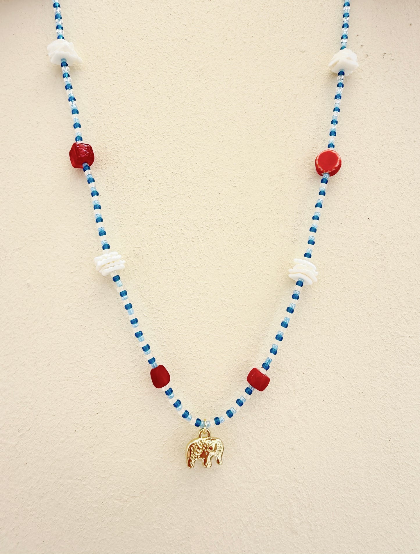 Elephant Parade Beaded Necklace – Handmade Bold & Chic by Caracola