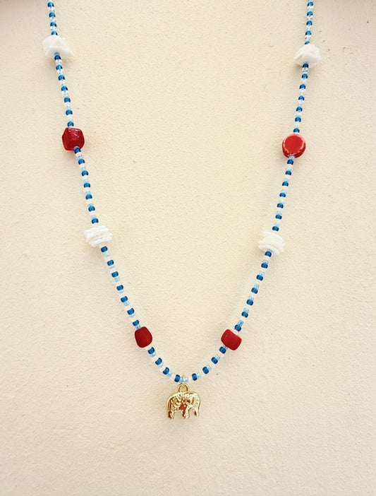 Elephant Parade Beaded Necklace – Handmade Bold & Chic by Caracola