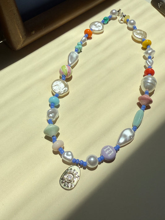 Macaron-Inspired Pastels Beaded Necklace